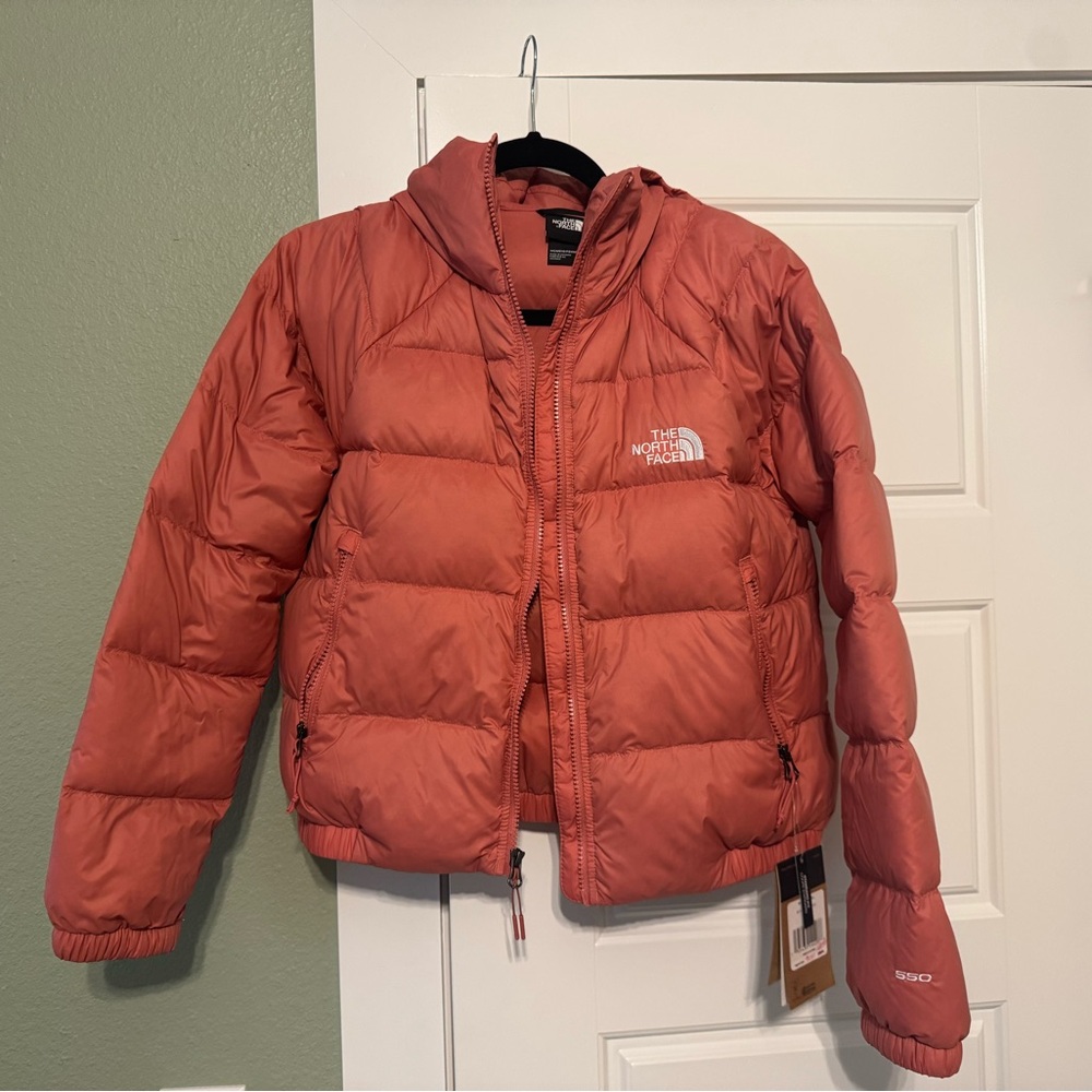 The North Face Hydrenalite Pink Coral  Puffer Jacket Crop
